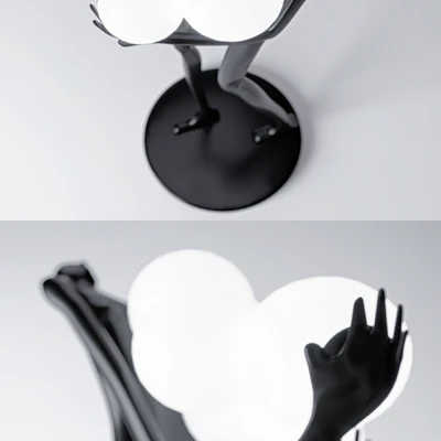 Floor Lamp Man Baloons Black — Ver 3