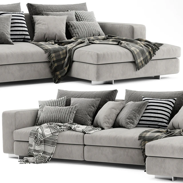 Molteni&C Turner Chaise Longue Sofa — Скачать