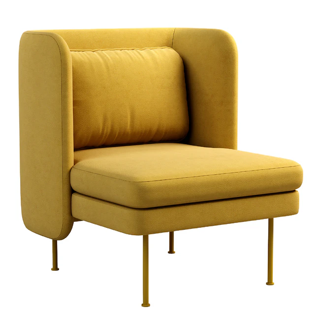 Bloke Velvet Lounge Chair — Descargar