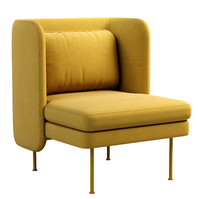 Bloke Velvet Lounge Chair — descargar