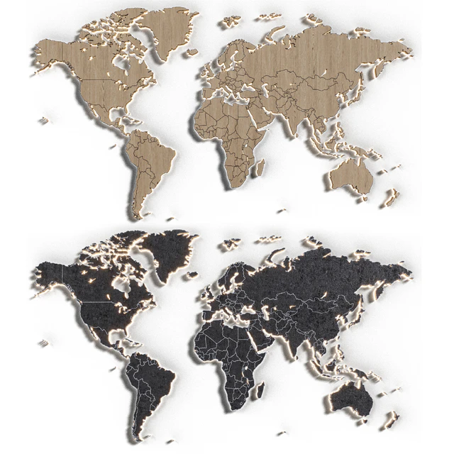 World map in 5 materials | 16k | PBR — Descargar