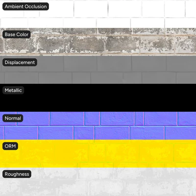 whitewashed concrete block wall texture — View 7
