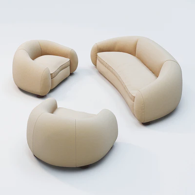 Jean Royere Sofa, Armchair — Ver 2