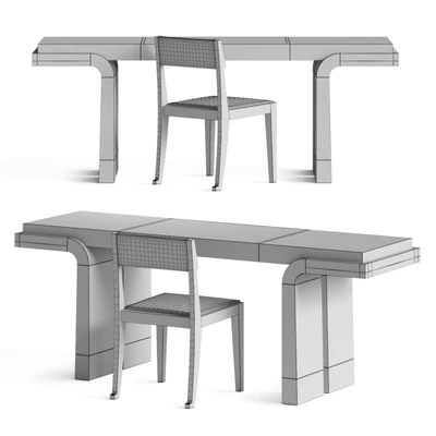 Le Cann Thalie Desk and Poly Chair — Ver 4
