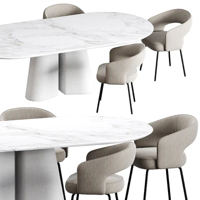 Ditre Italia Pillar and 356 Chair — Ver 7