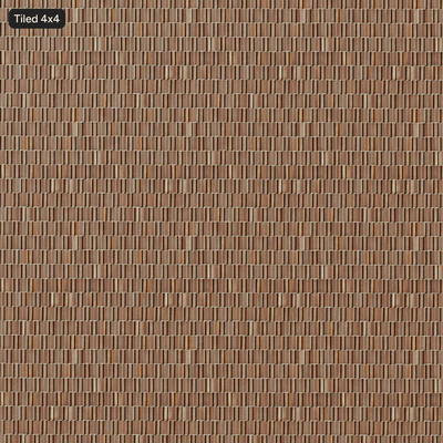 vertical stacked ceramic facade tile texture ochre brown — Ver 7