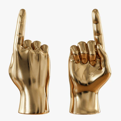 Gold figurine hand — Вид 1