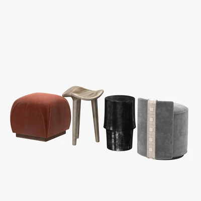 pouf, table and stool — Ver 3