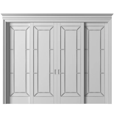 Межкомнатные раздвижные Двери в классическом стиле. Раздвижная перегородка .French Art Deco Sliding Folding Doors — Вид 4