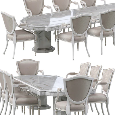 Classic dining chair and marble table — Вид 5