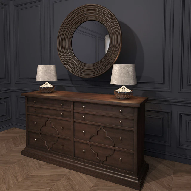 dining group from Pottery Barn and table lamp Maytoni — Descargar