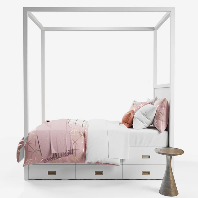 Avalon Canopy Bed with Trundle — Скачать