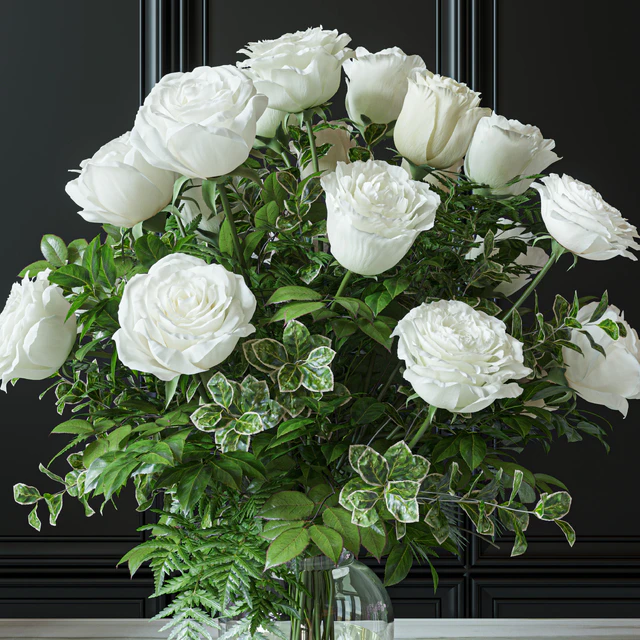 Flower Set 029 White and pink Rose — Descargar