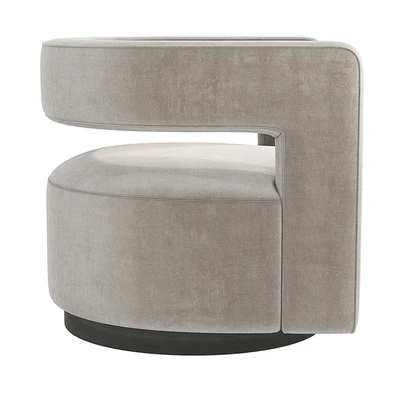 Restoration Hardware Drew Curved Swivel Chair RH — Ver 4
