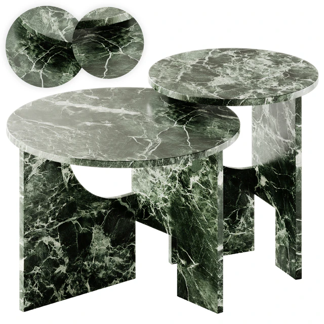 NICOLINE MONDRIAN Round marble coffee table — Descargar