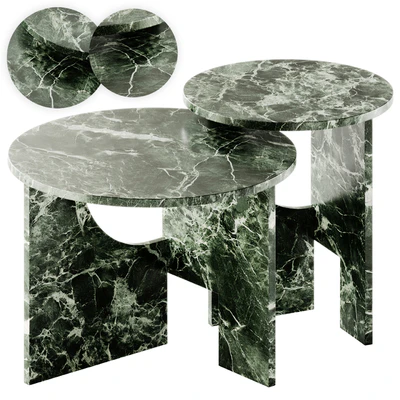 NICOLINE MONDRIAN Round marble coffee table — Ver 1