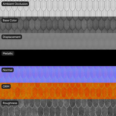 palmetto ceramic glossy tile texture dark grey — Ver 4