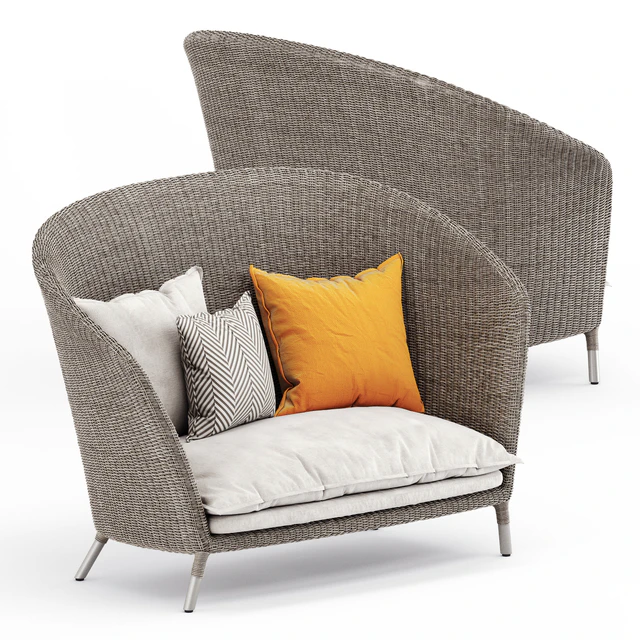Strada high back settee 2 seat by Janus et Cie — Скачать