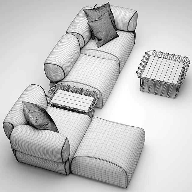 Sofa Butterfly BT007 Sofa B &amp; B Italia — Descargar