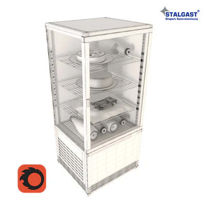 Table refrigerated showcase Stalgast 852171 with products — Ver 3