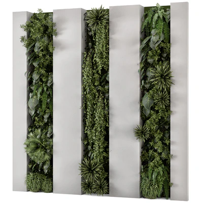 Indoor Wall  Vertical Garden in Concrete Base - Set 930 — Вид 4