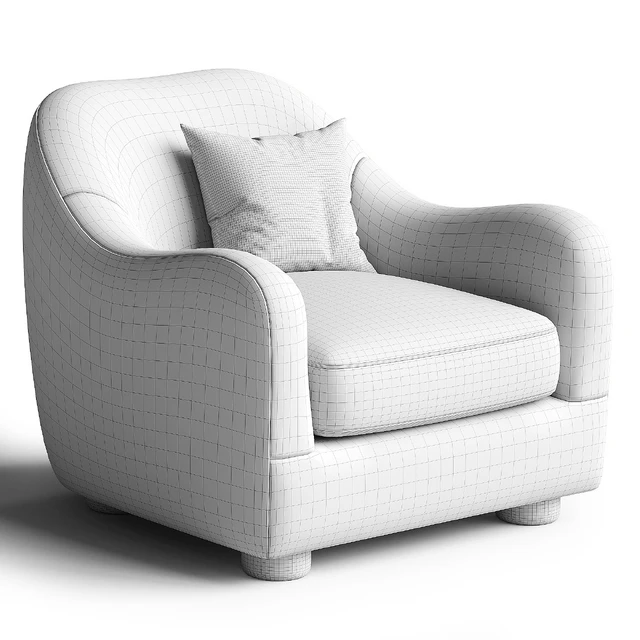 Bacio Cream Boucle Lounge Chair — Descargar