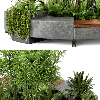 Outdoor Garden set bush and Tree - Garden Set 55 — Вид 5