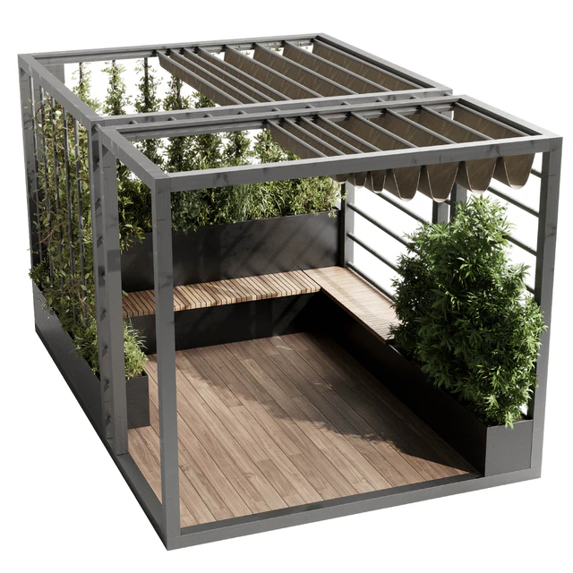 Landscape Furniture with Pergola and Roof garden 09 — Скачать