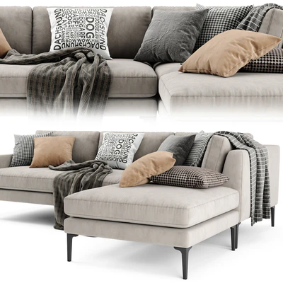 West Elm Andes Sectional Chaise Sofa — Вид 5