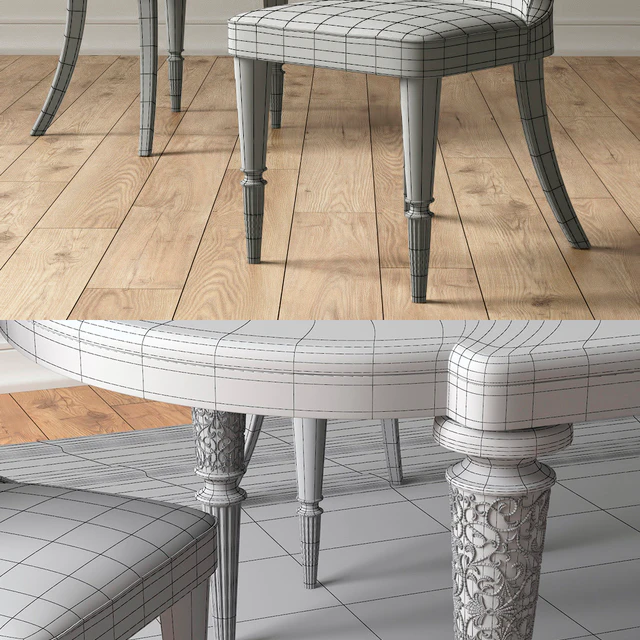 LAYTON Marble Table &amp; MARION Chairs — Descargar
