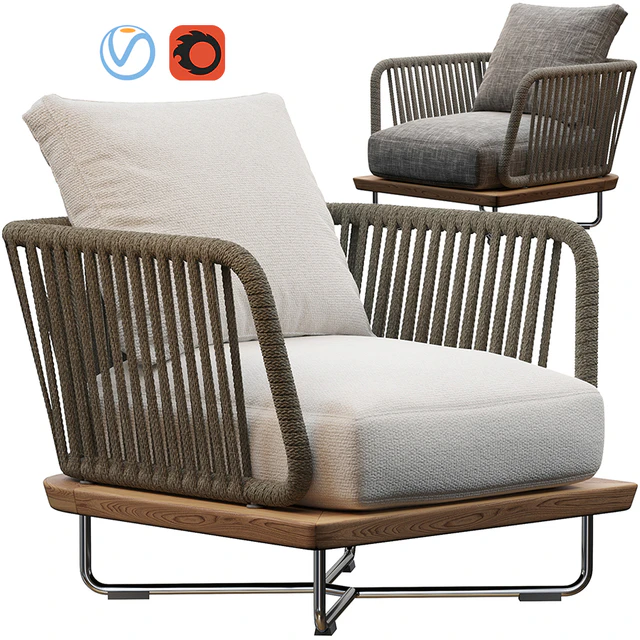 Sunray armchair Minotti outdoor — Скачать