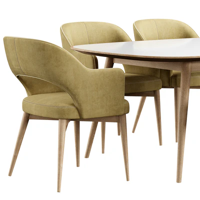 Gray Tony Konyshev Chair HER 042 G Table — Ver 6