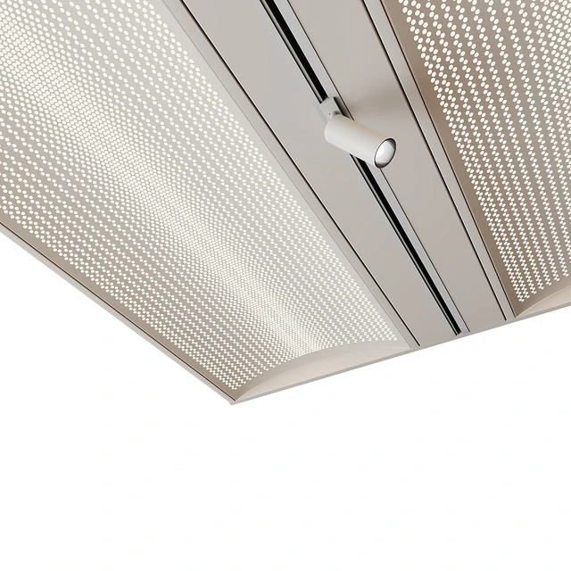 Metal Ceiling Design with lighting — Скачать