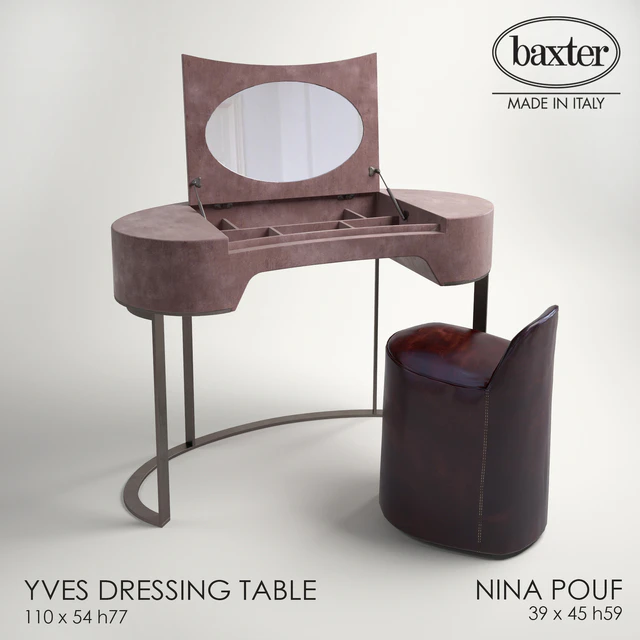 BAXTER YVES DRESSING TABLE, NINA POUF — Descargar