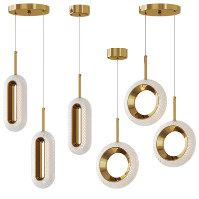 Litfad - Geometric Lightin Gold Pendant — Вид 3