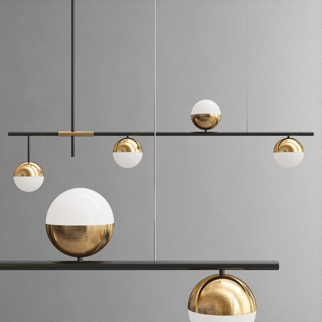 Linear chandelier Gold — Descargar