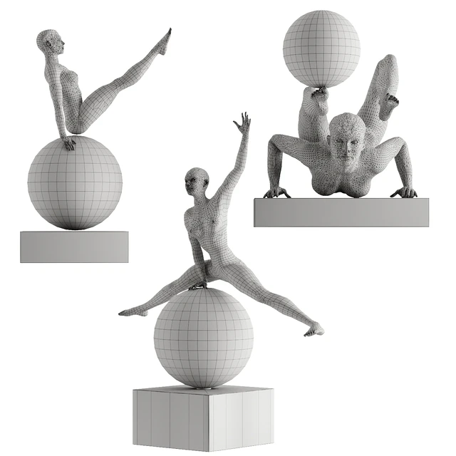 Human Sculptures 12(Girls With Balls) — Скачать
