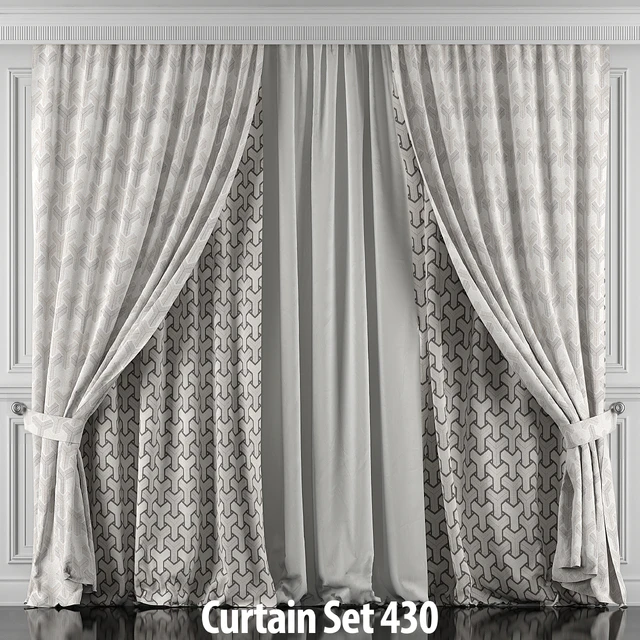 Curtains with window and moldings 426-431 — Download