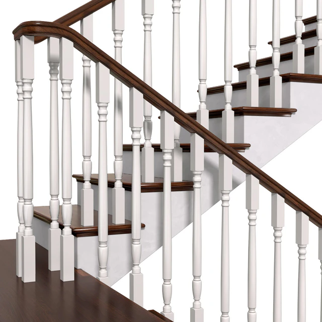 Staircase in classic style.Classic Modern interior stair — Descargar