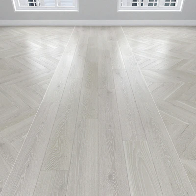 Parquet Oak white, 3 types: herringbone, linear, chevron. — Ver 1