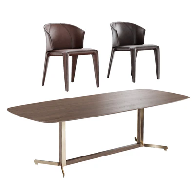 Dining set natuzzi atta chair C016 campus table T188 — Вид 4