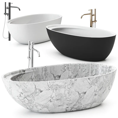 Eclipse Carrara Marble Bathtub by Antonio Lupi Design Washbasin — Вид 1