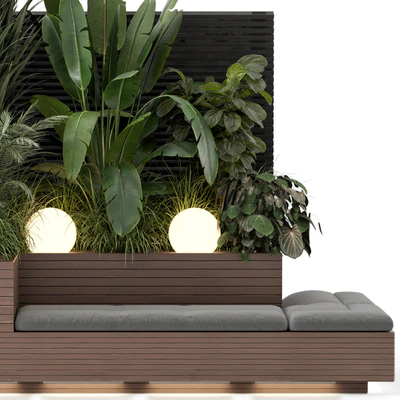 Backyard and Landscape Set Bush and Tree - Set 1411 — Ver 7