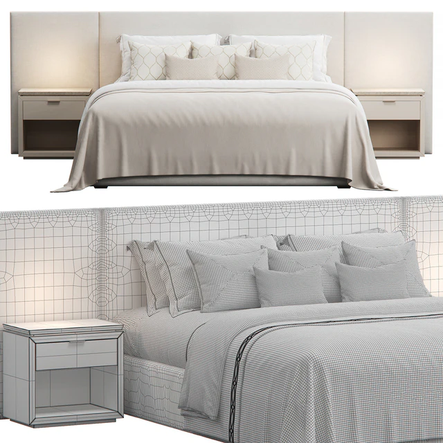 Wallpanels Headboard Bed — Скачать