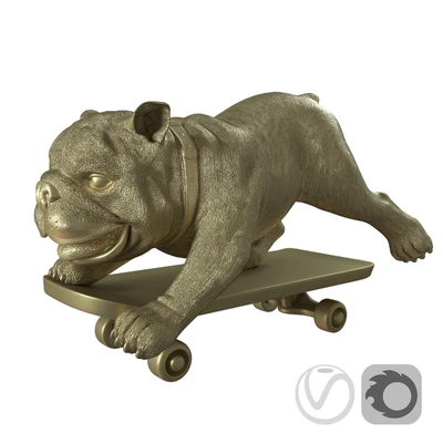 Skating dog sculpture by BoConcept — Вид 1