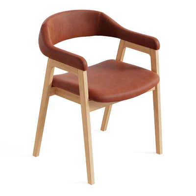 John Lewis and Partners Santino Dining Armchair TanOak — Вид 1