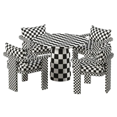 Tahana Outdoor Dining Armchair and Basil Table By Fourhands — Ver 7