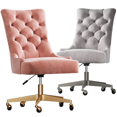 Rh Martine adjustable  velvet desk Chair — Вид 1