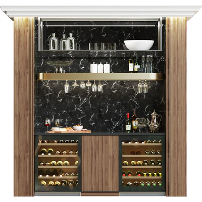 Design project of a restaurant with a wine cooler. — Ver 1