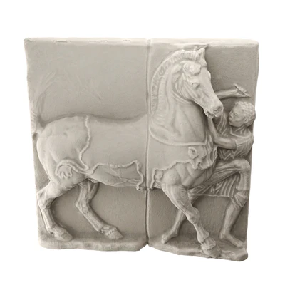 Horse and man wall classic relief — Вид 6